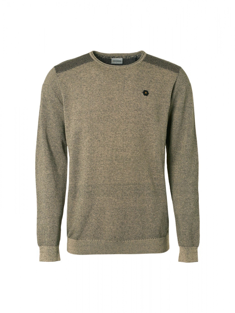 No Excess 21230821sn Pullover Crewneck Trui 014 Stone