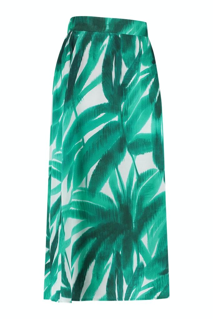 Studio Anneloes Yfke Satin Palm Skirt 08954 1170 Off White green