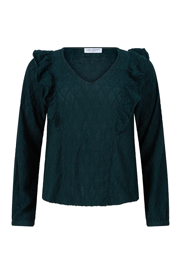 Lofty Manner Top Nyra Ol15 T shirt Lange Mouw 450 Green