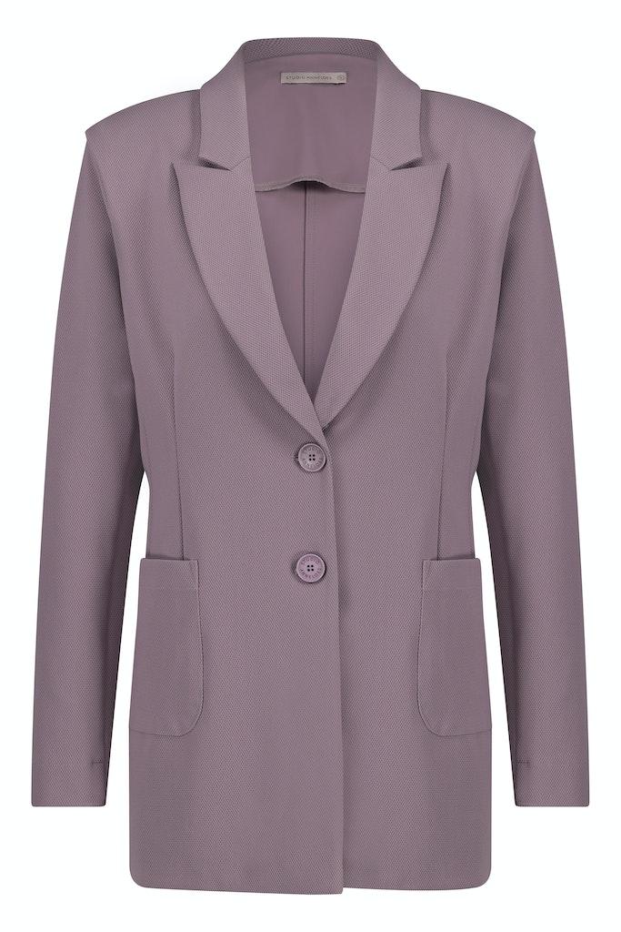 Studio Anneloes Mila Bonded Mesh Blazer 09240 Blazers 4700 Grape