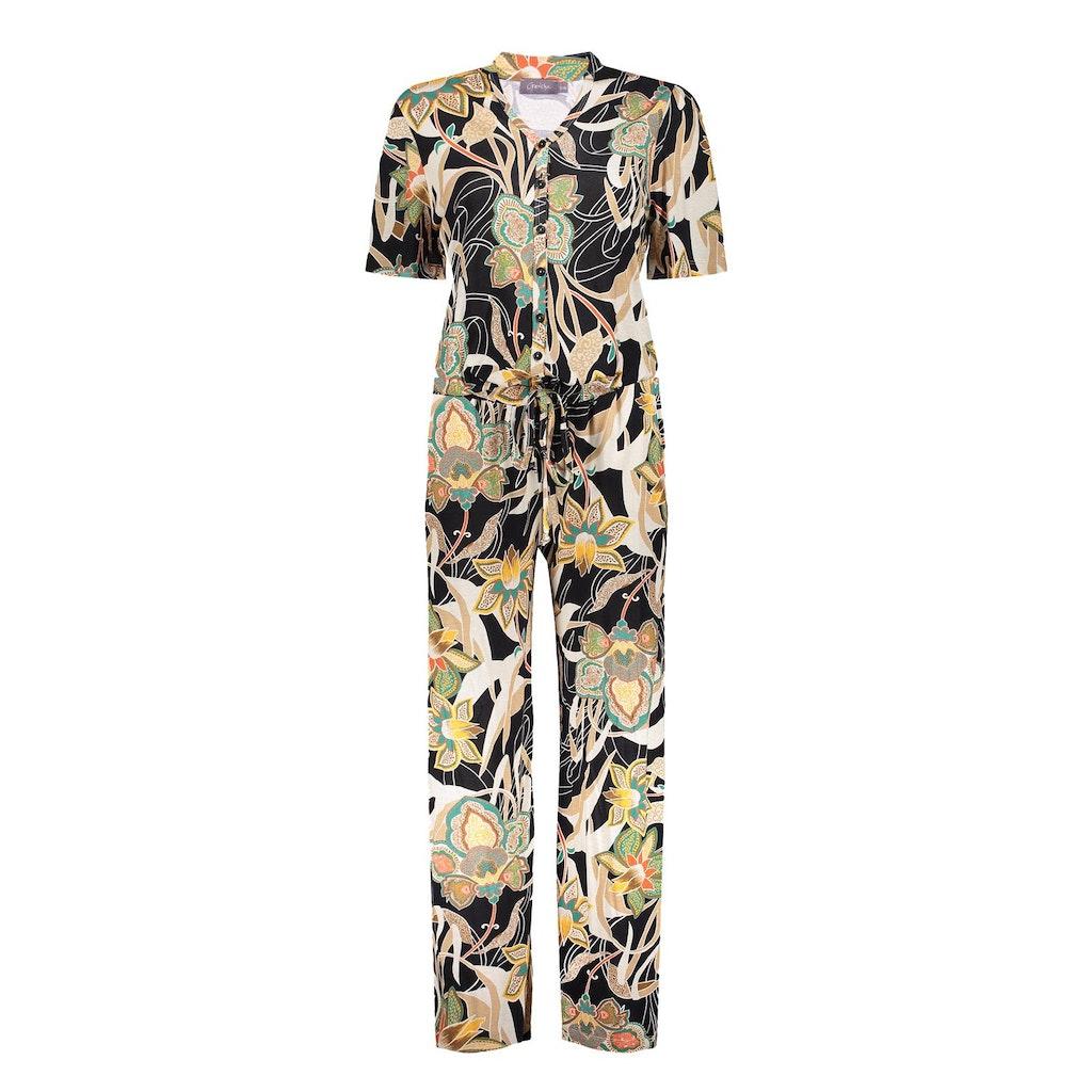 Geisha Female Broeken 41105 60 Amy Jumpsuit Straight Leg Aop