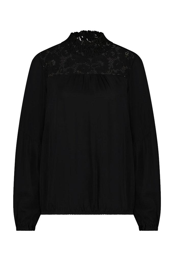 Studio Anneloes Female Shirts En Tops Charlotte Satin Lace Top 09306