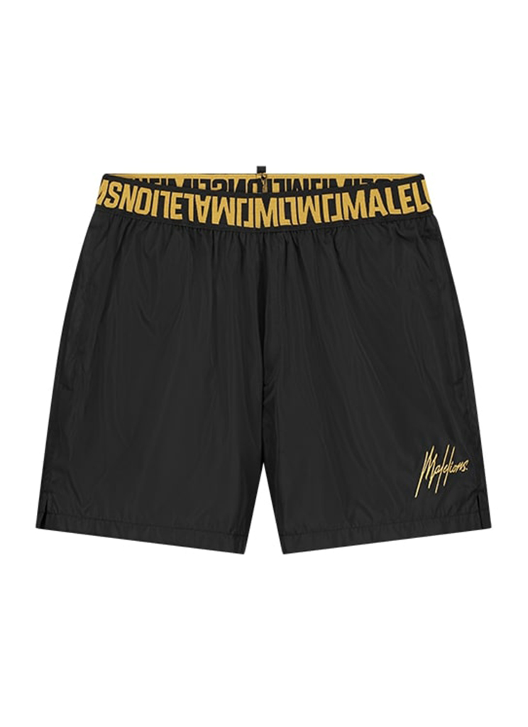 Malelions Mm3 ss24 31 Venetian Swim Shorts Zwembroek 908 Black gold