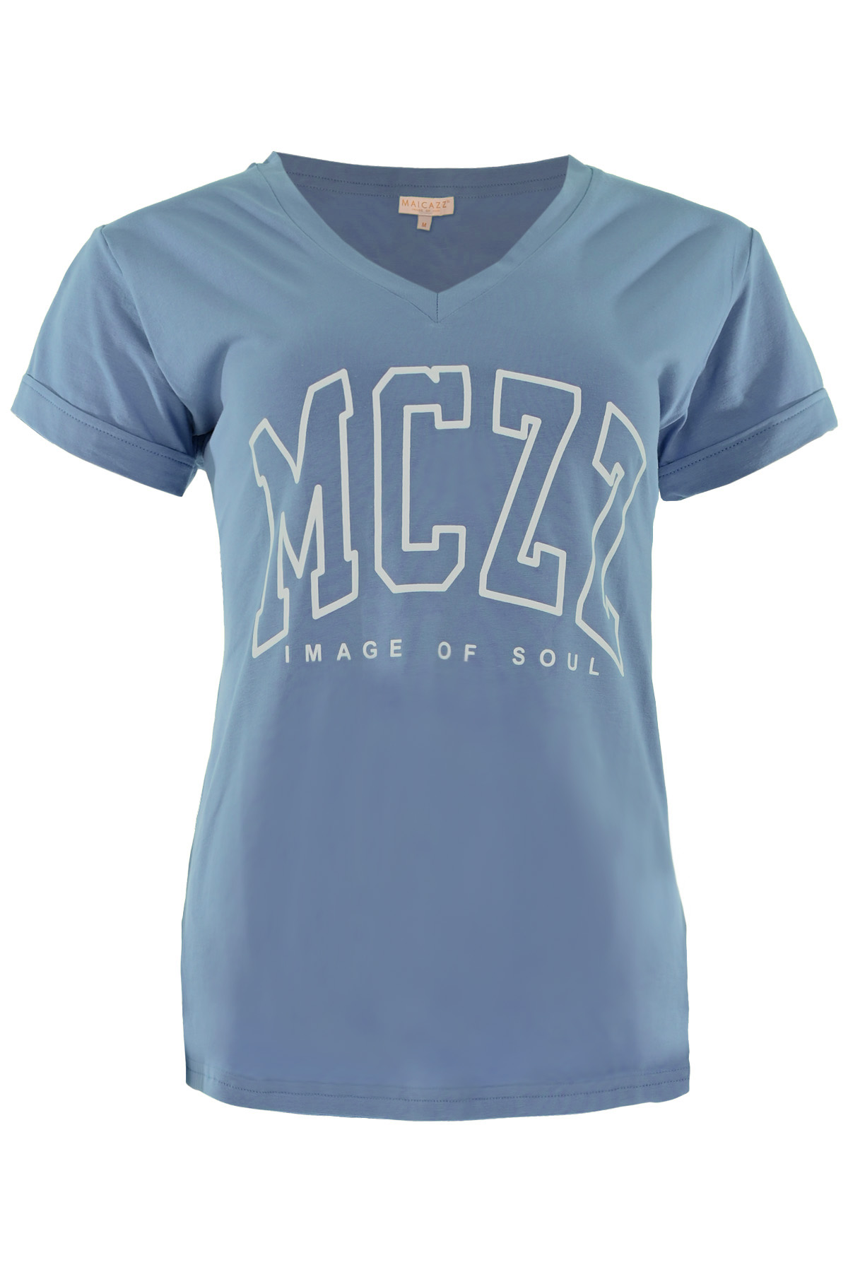 Maicazz Sp24.75.026 Samantha T shirt Korte Mouw Sparkle Blue