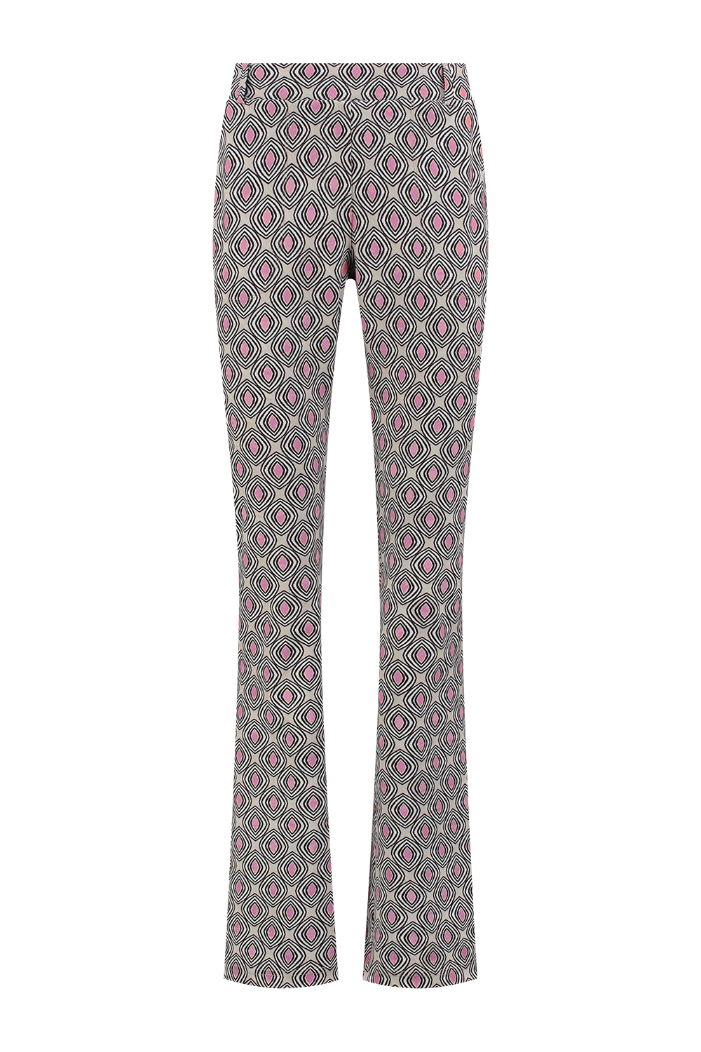 Helena Hart 7512disc Broek Flair Print Disc Flared Pink