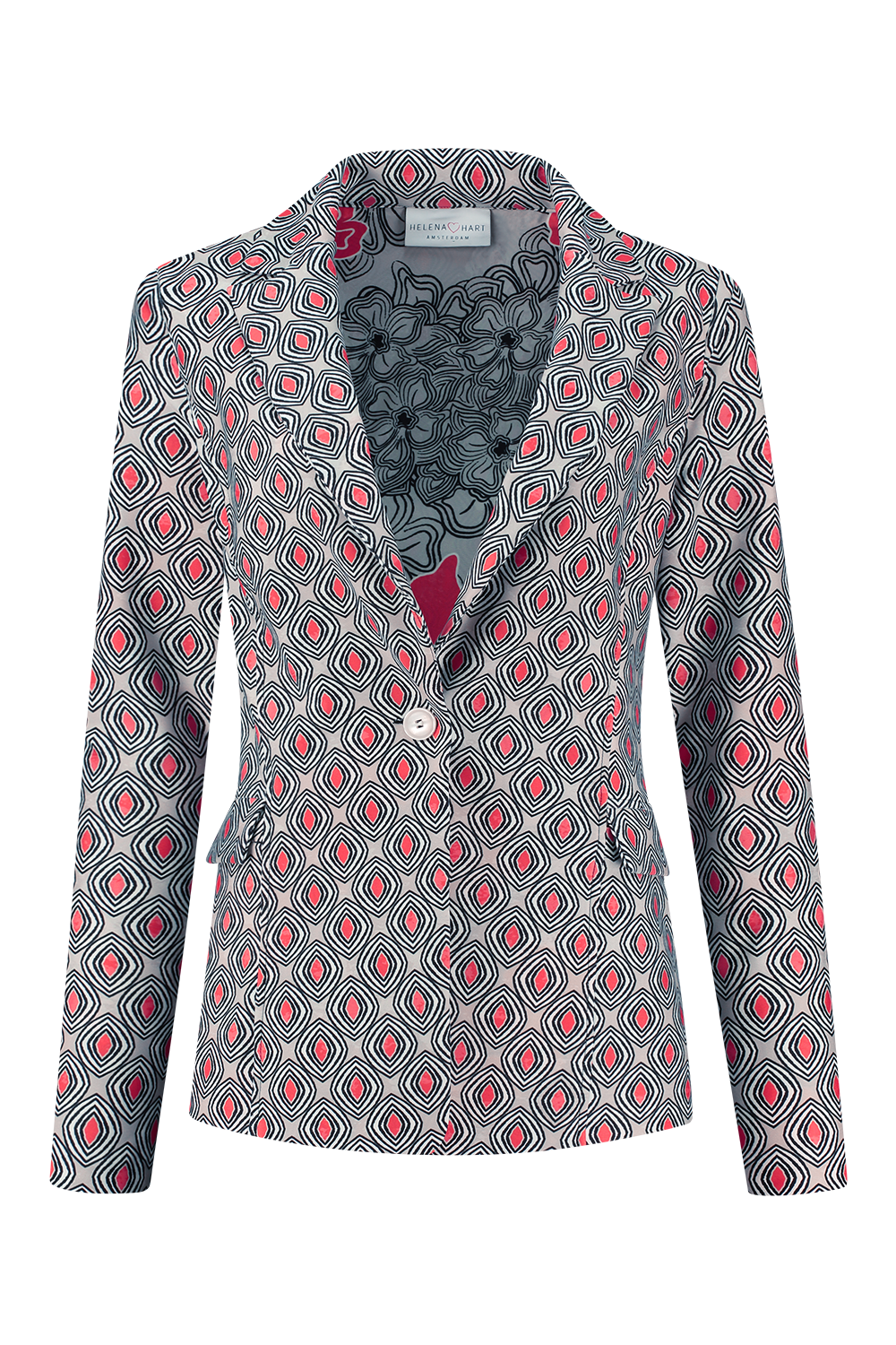 Helena Hart 7531disc Blazer Jake Print Disc Blazers Abrikoos