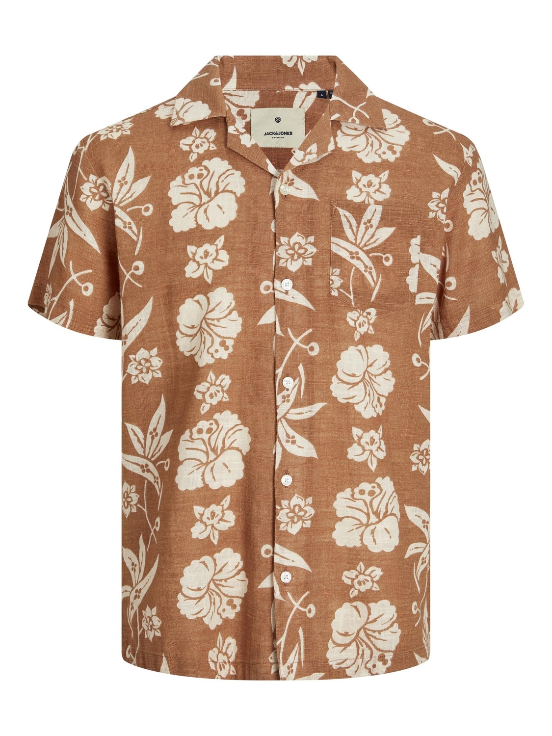 J j Premium Male Overhemden Jprbluflores Print Shirt S s 12254951