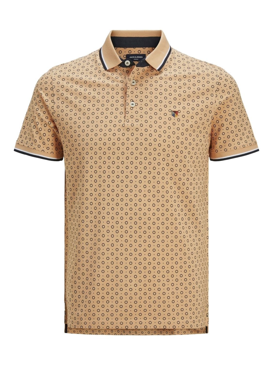 J j Premium Jprpaulos Play Aop Blu. Ss Polo 12154548 Poloshirts Peach Nougat