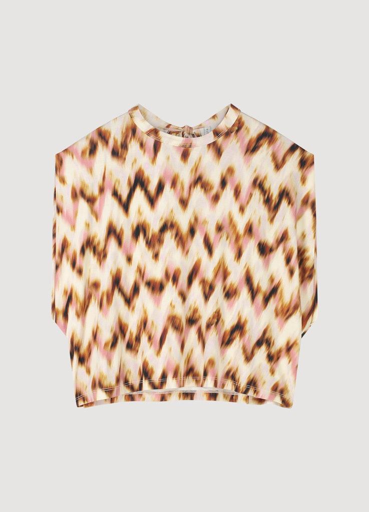 Summum Top Blurred Zig Zag Print 3s5023 30620 T shirt Korte Mouw 120 Multicolour