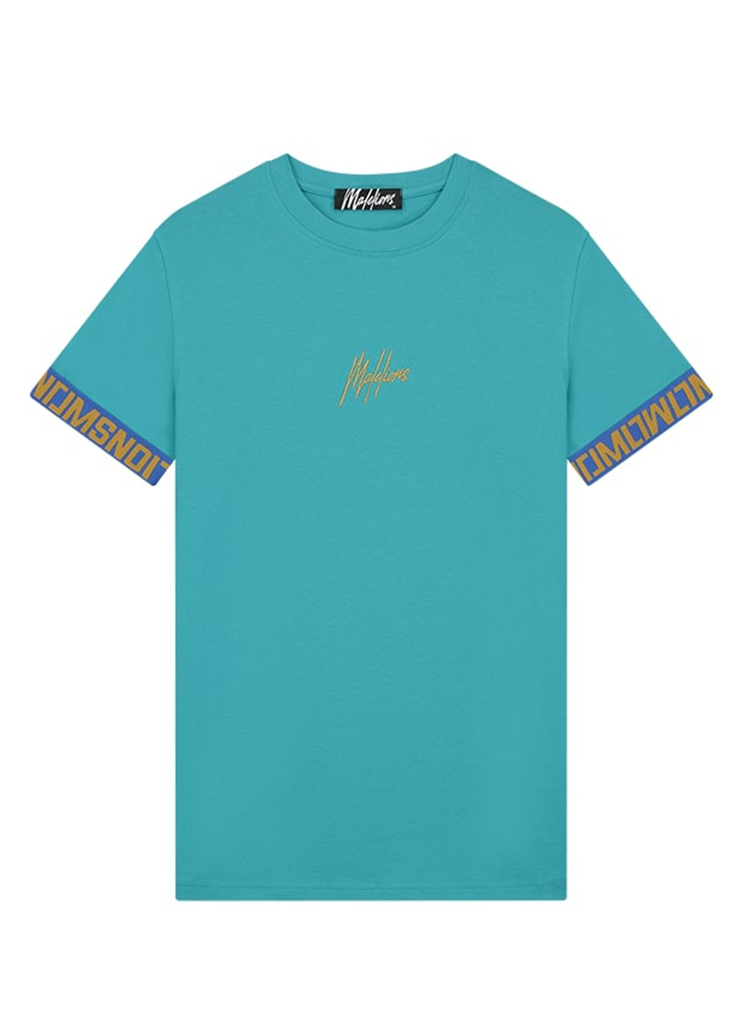 Malelions Mm1 hs24 05 Venetian T shirt Print T shirts 838 Aqua Blue gold