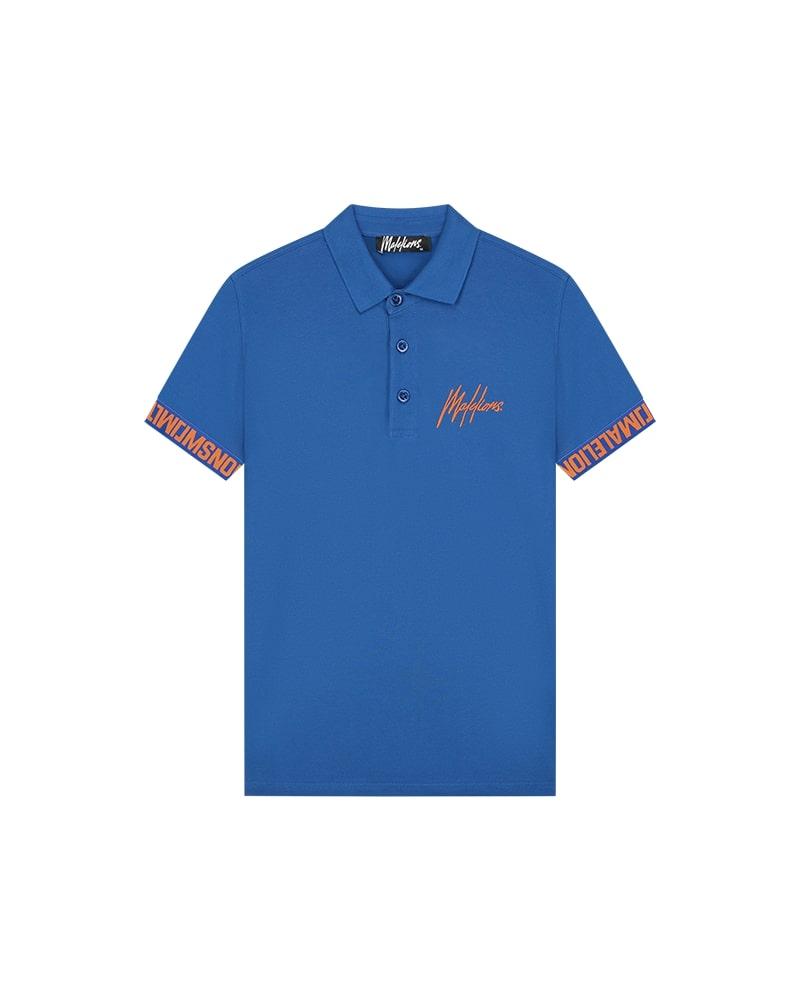 Malelions Mm1 hs24 07 Venetian Polo Poloshirts 145 Cobalt orange