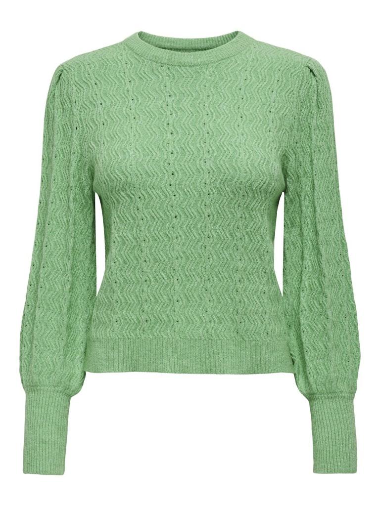 Only Onlkatia Ls Struct Puff O neck Cc Knt 15294087 Trui Island Green