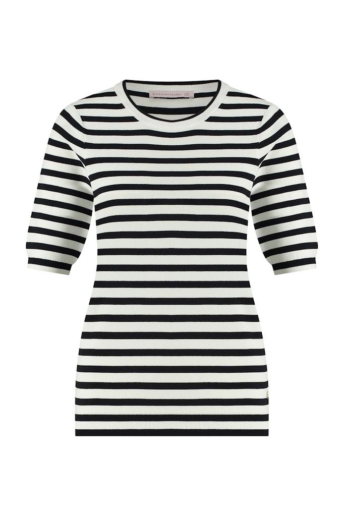 Studio Anneloes Female Truien Luna Stripe Short Slv Pullover 91510