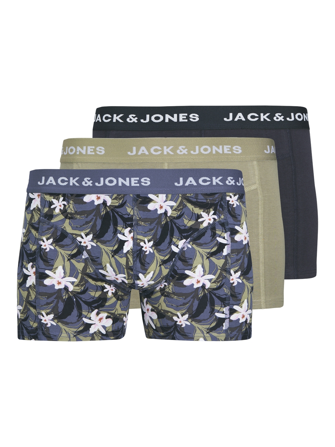 Jack Jones Male Ondergoed Jacmason Flower Trunks 3 Pack 12263713