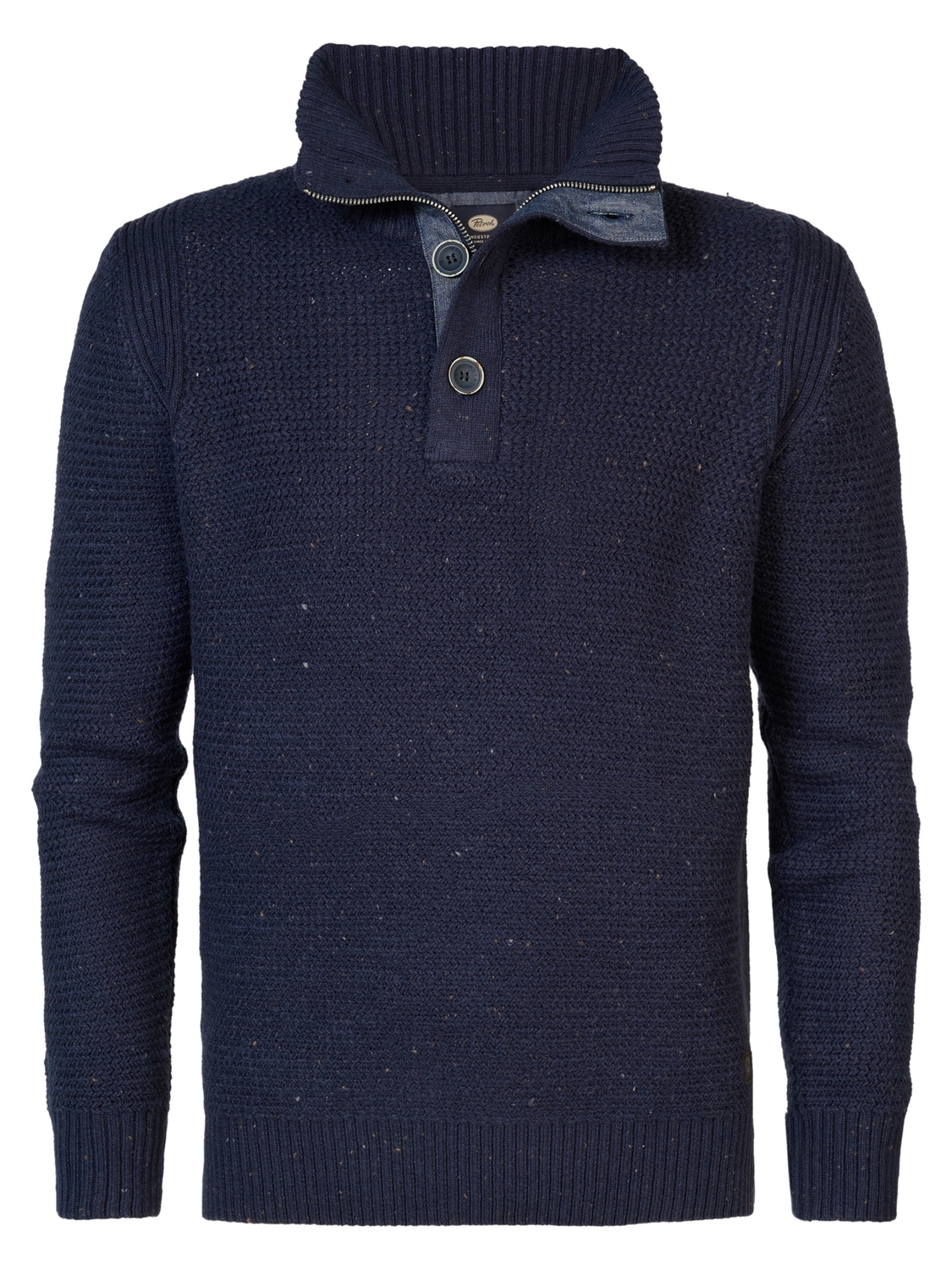 Petrol M 3040 kwc226 Knitwear Collar Trui 5120 Sky Captain