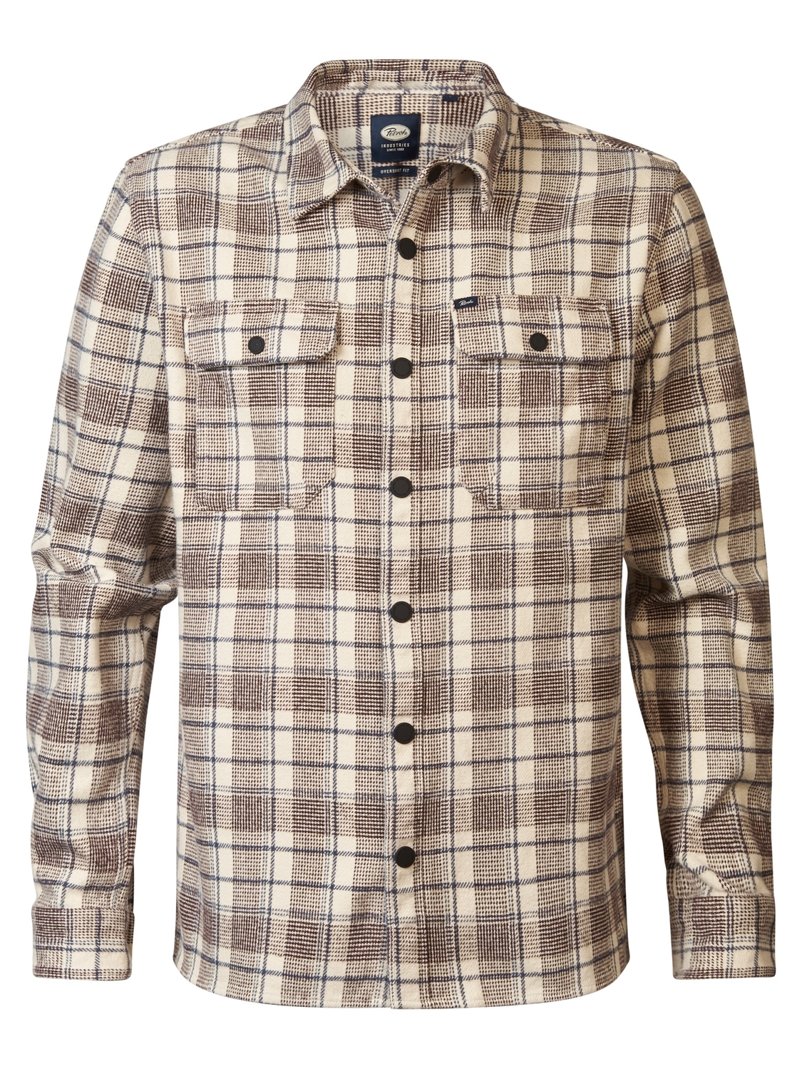 Petrol Male Overhemden M-3040-sil405 Shirt Long Sleeve Check