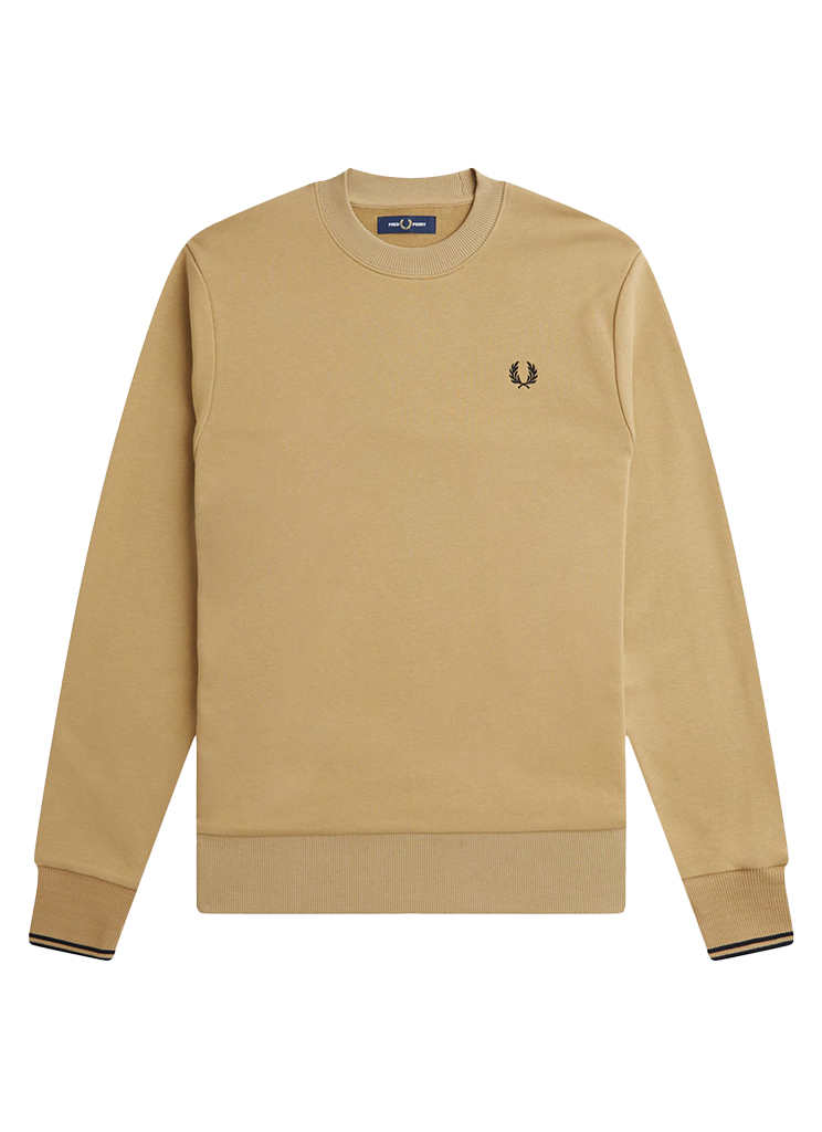 Fred Perry Crewneck Sweatshirt M7535 Sweater U88 Warm Stone Black