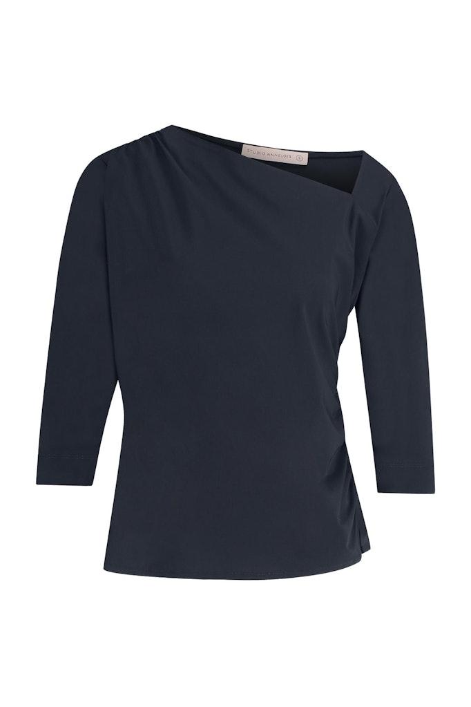 Studio Anneloes Livia Top 11084 T shirt Korte Mouw 6900 Dark Blue