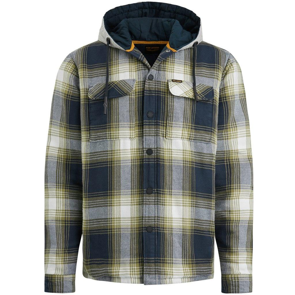 Pme Legend Male Overhemden Psi2408216 Long Sleeve Shirt Ctn Flanel Check