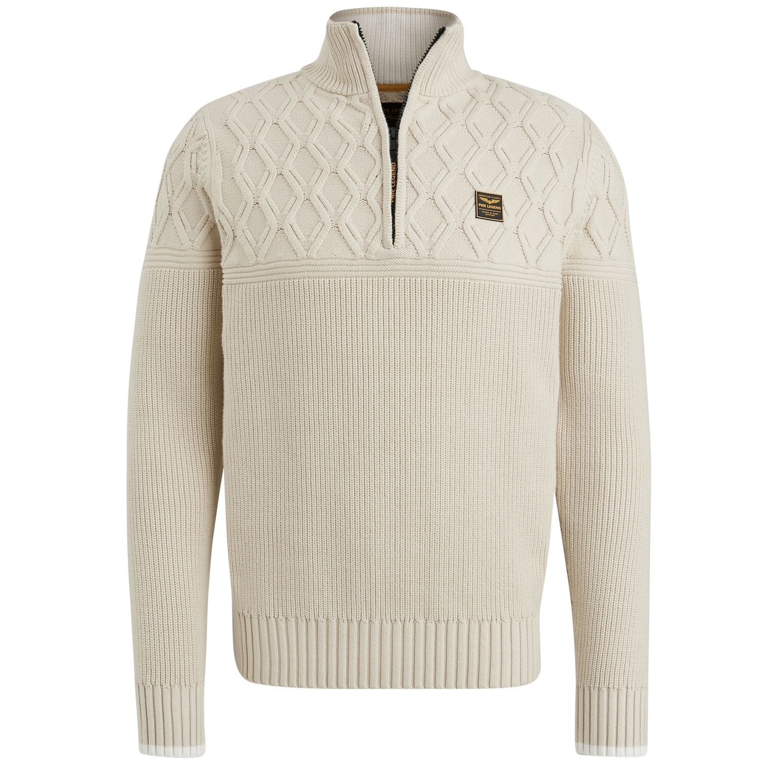 Pme Legend Male Truien Pkw2409324 Half Zip Collar Cotton Mix Yarn