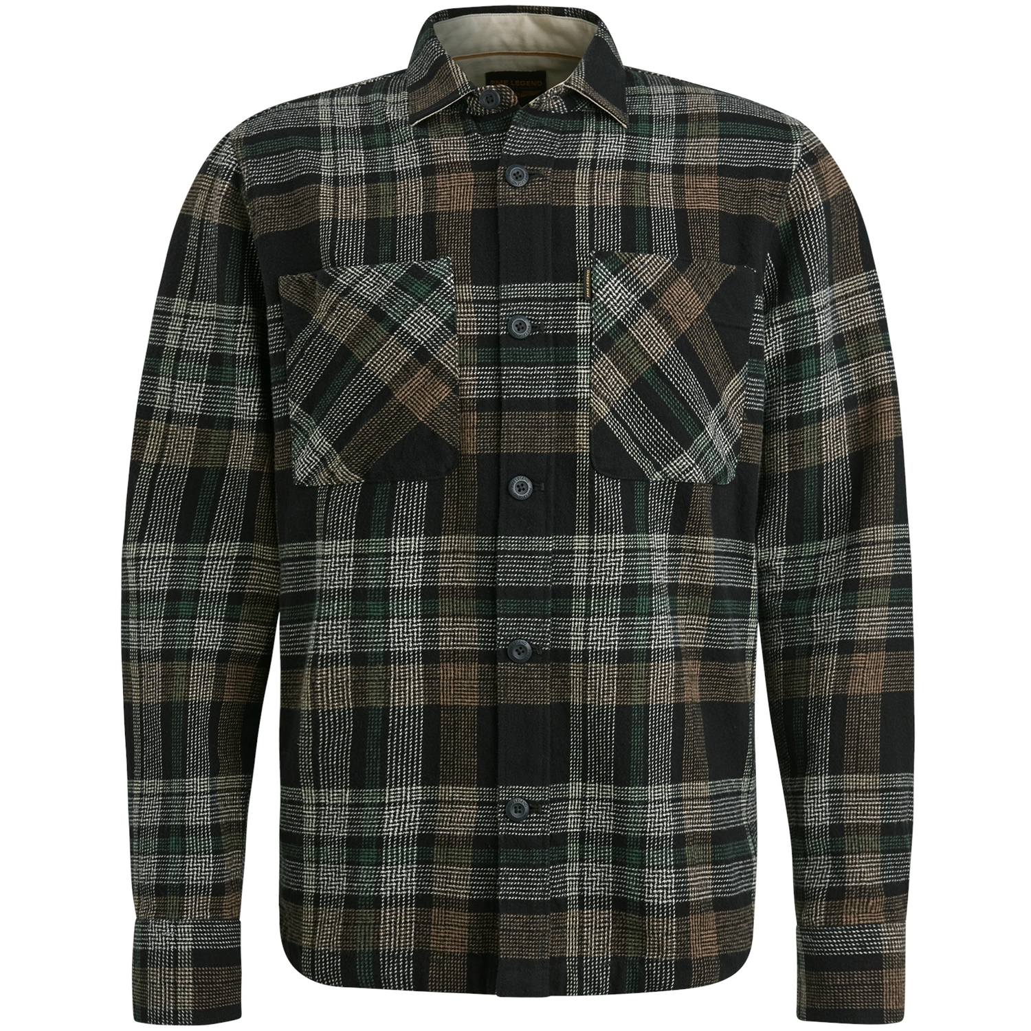 Pme Legend Male Overhemden Psi2409236 Long Sleeve Shirt Ctn Big Check