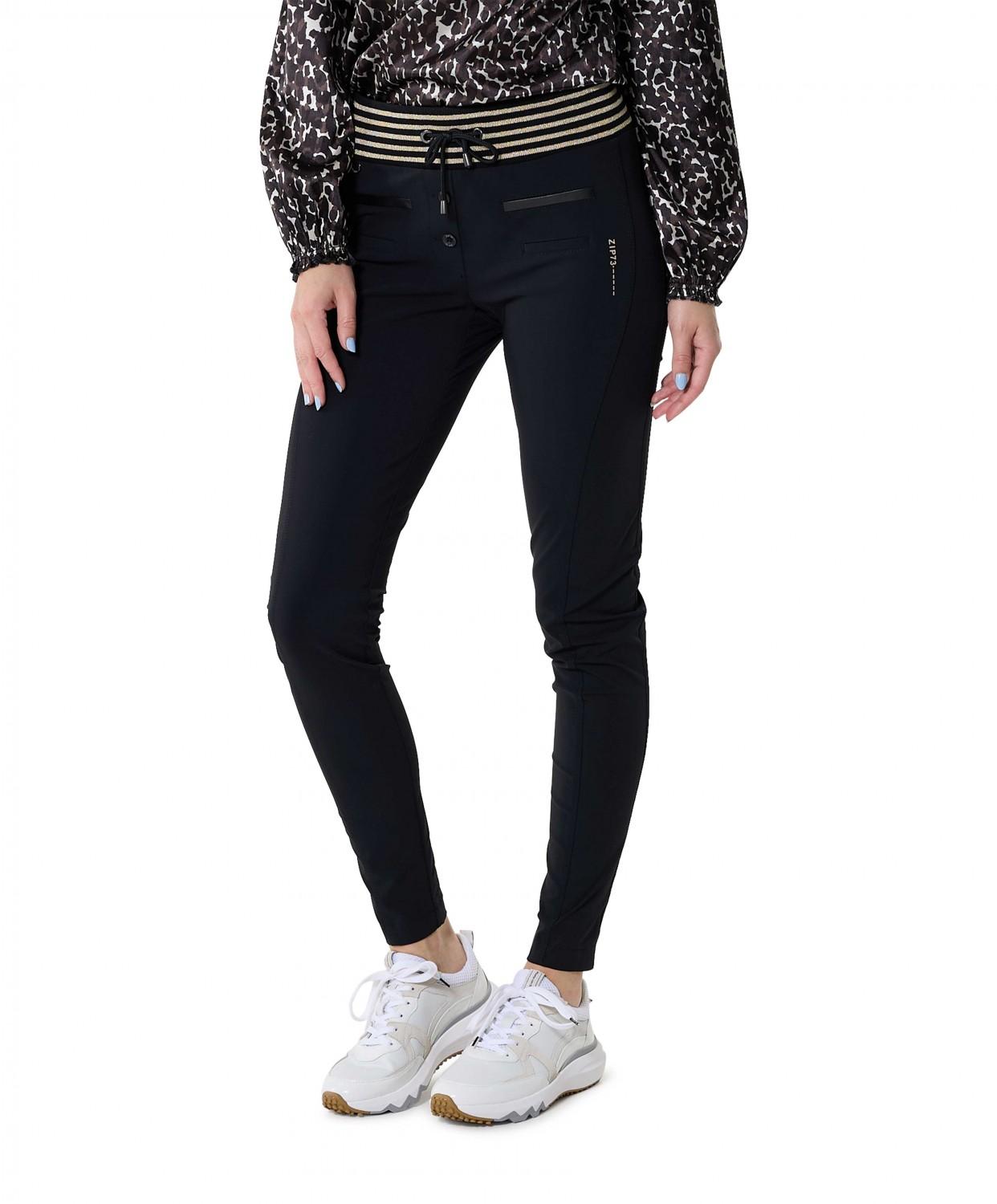 Zip73 Female Broeken Broek Streepboord Zwart champ. W24 403 01 009