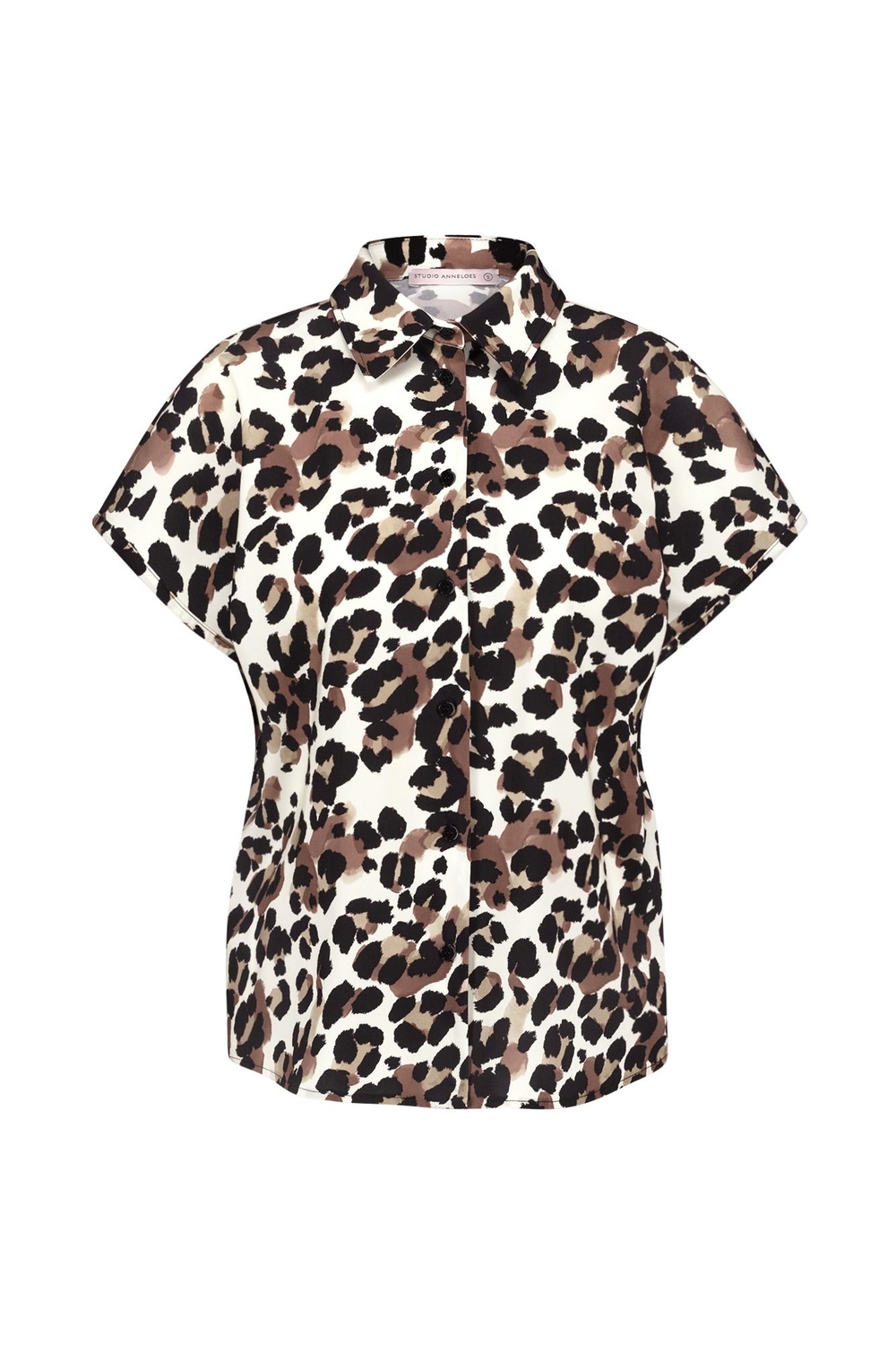 Studio Anneloes Barb Leopard Blouse 11592 Blouse 1488 Kit chocolate