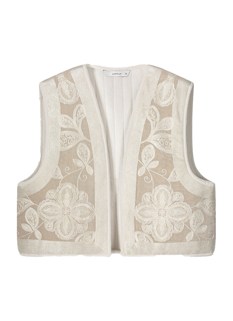 SUMMUM Female Vesten Gilet Embroidered 9s129-12148