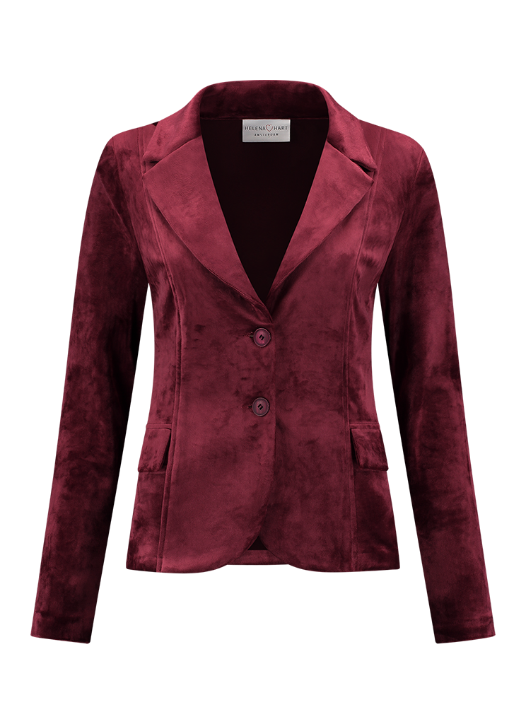 Helena Hart Female Jassen 7446uni Blazer Velour Corto Un