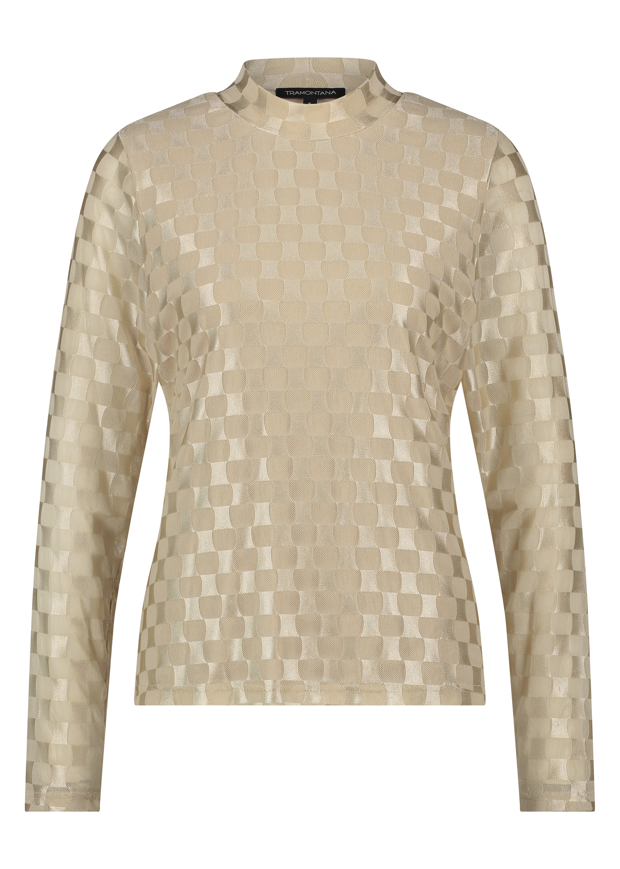 Tramontana Female Shirts En Tops C25 14 401 Top Mesh Checked