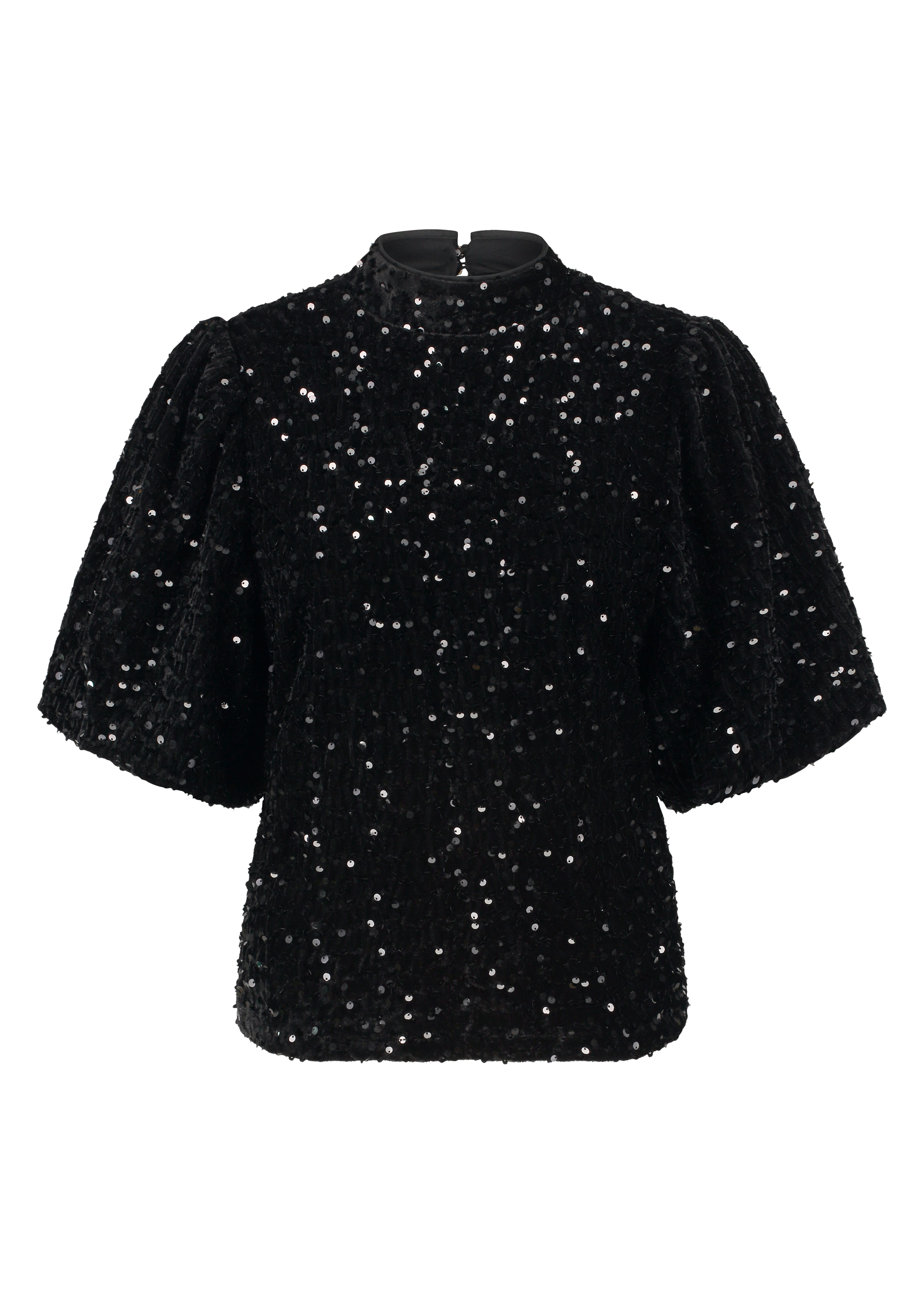 Tramontana Female Shirts En Tops C36 14 401 Top Velours Sequins