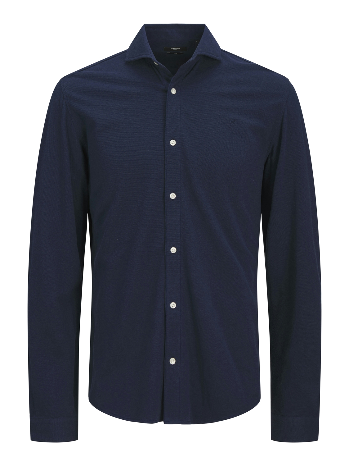 J j Premium Male Overhemden Jprblalance Pique L s Shirt Smu 12269800