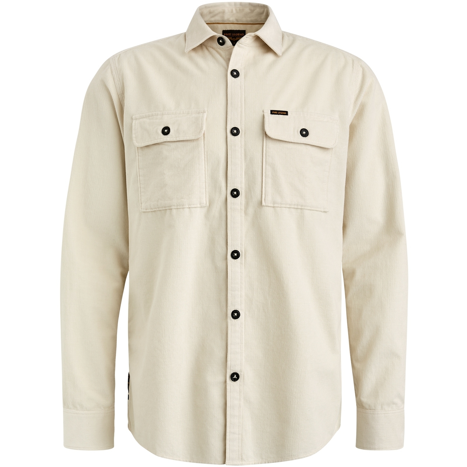 Pme Legend Male Overhemden Psi2410206 Long Sleeve Shirt Fine Waffle Cord