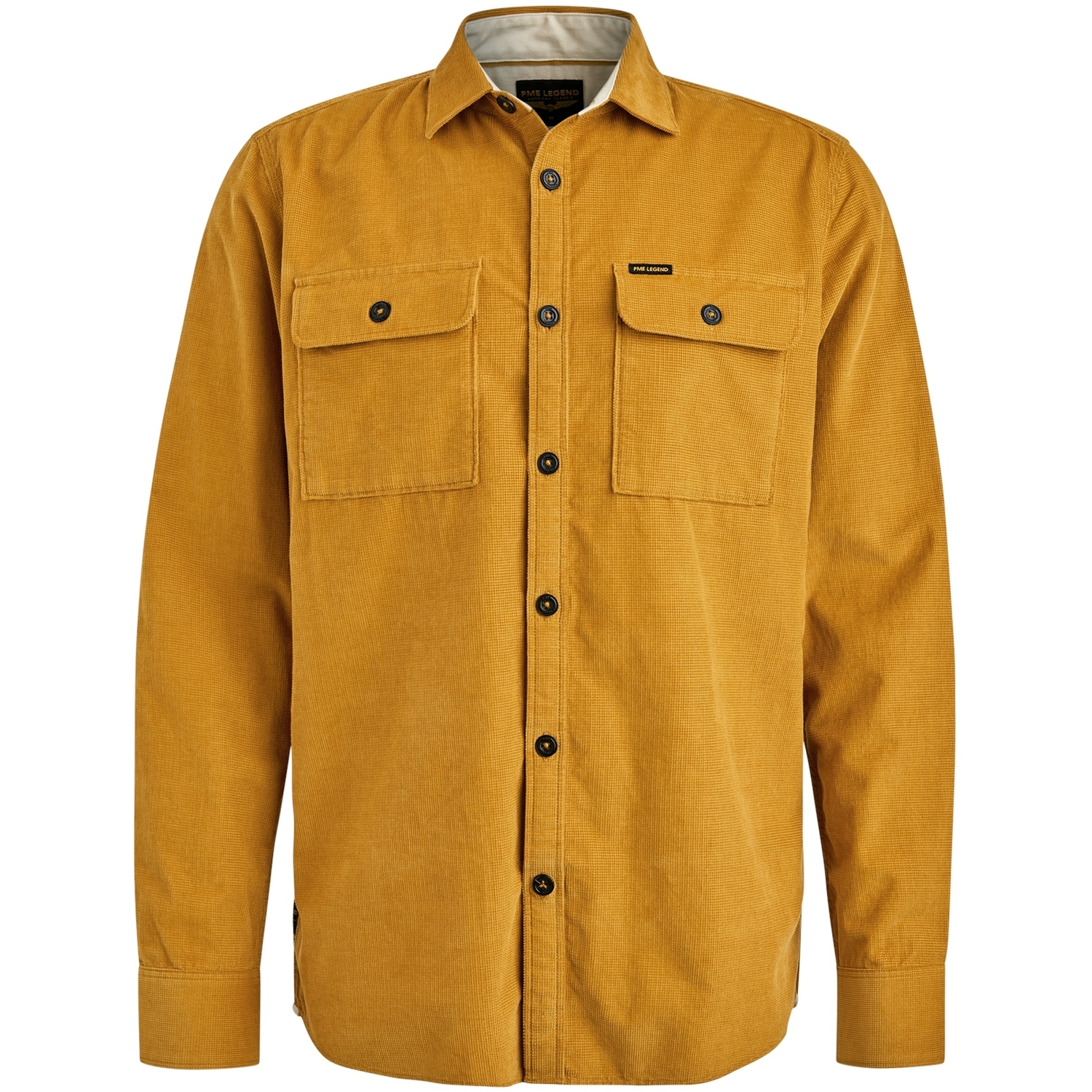 Pme Legend Psi2410206 Long Sleeve Shirt Fine Waffle Cord Overhemd 1119 Buckthorne Brown