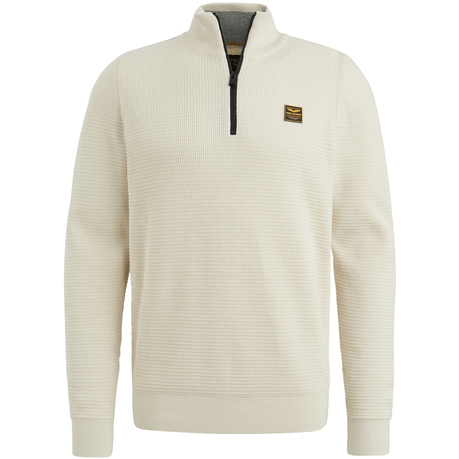 Pme Legend Male Truien Pkw2410301 Half Zip Collar Cotton Mouline