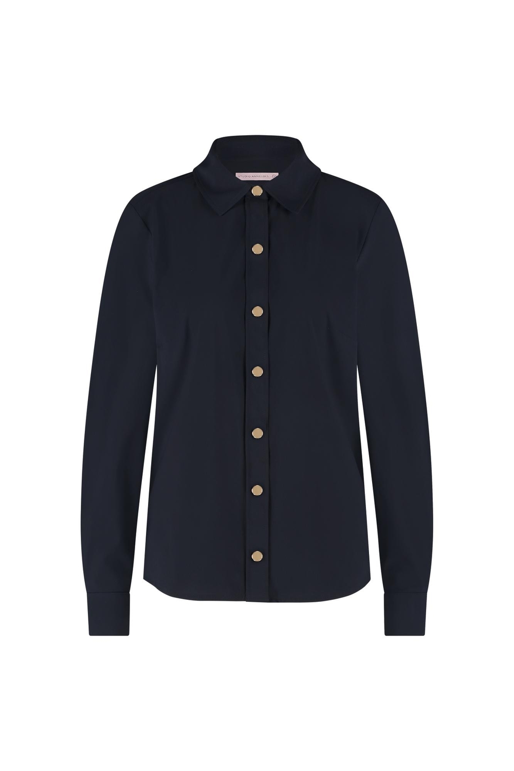 Studio Anneloes Bobby Gold Button Blouse 11720 Blouse 6900 Dark Blue