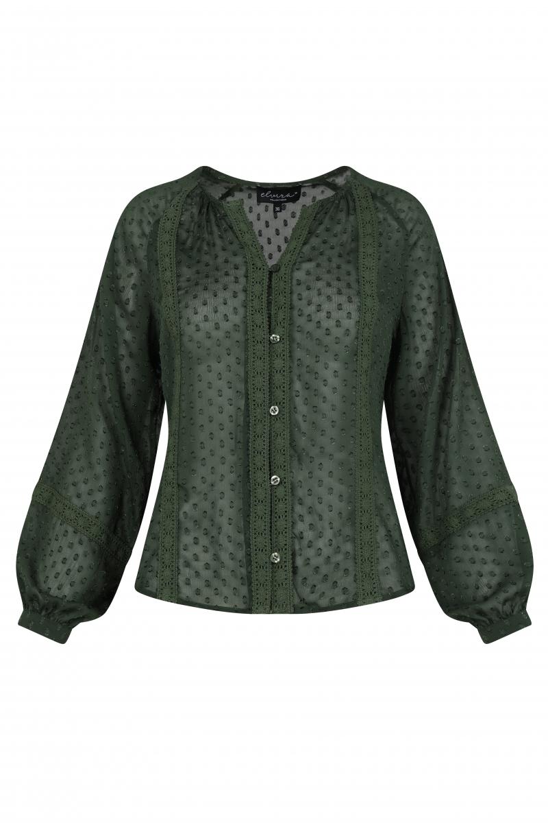 Elvira Casuals E4 24 013 Blouse Esmee Blouse 3 Green