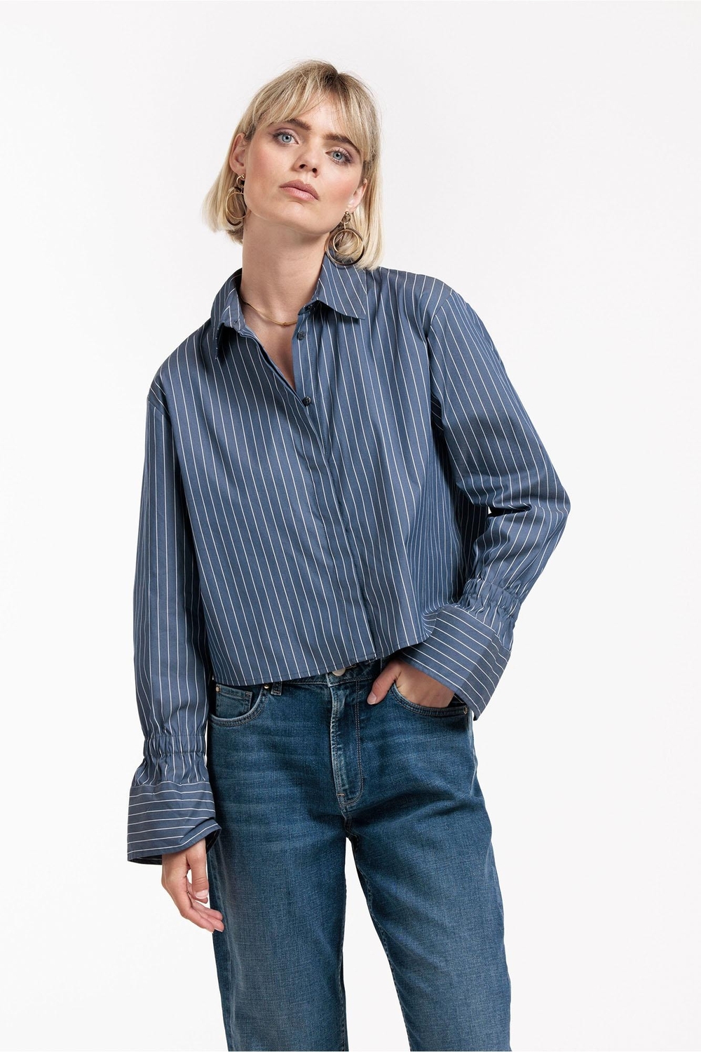 Studio Anneloes Female Blouses Fildeli Poplin Stripe Blouse 11959