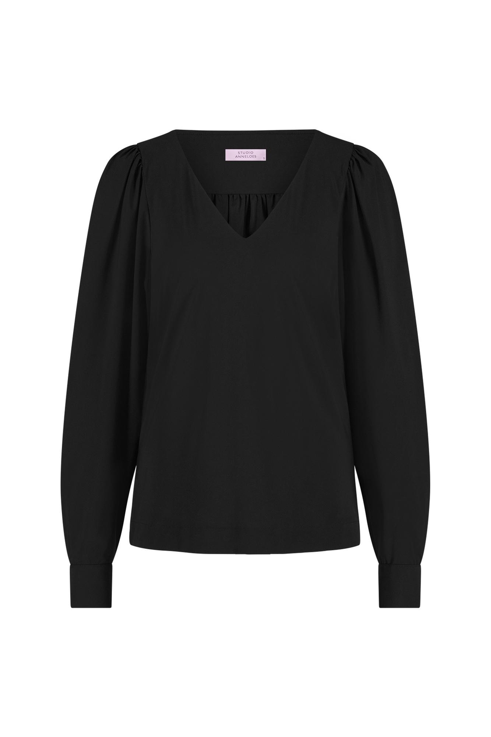 Studio Anneloes Les Top 94821 T shirt Lange Mouw 9000 Black