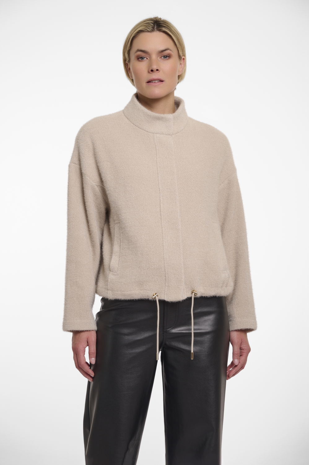 Rino & Pelle Female Jassen Boxy Jacket With Snap Closure