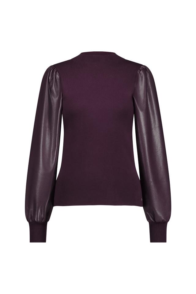 Studio Anneloes Female Truien Noortje Faux Leather Pullover 12061