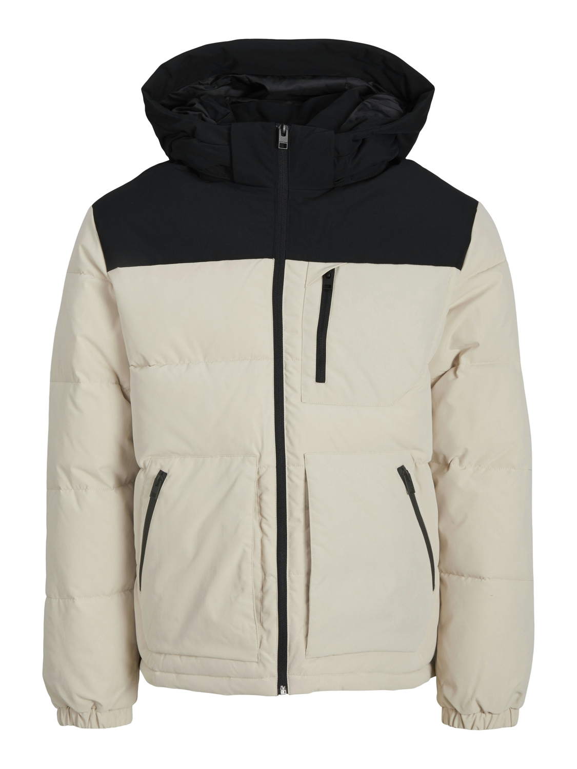 Jack Jones Jjeotto Puffer Jacket Sn Winterjassen Moonbeam Black Blocking