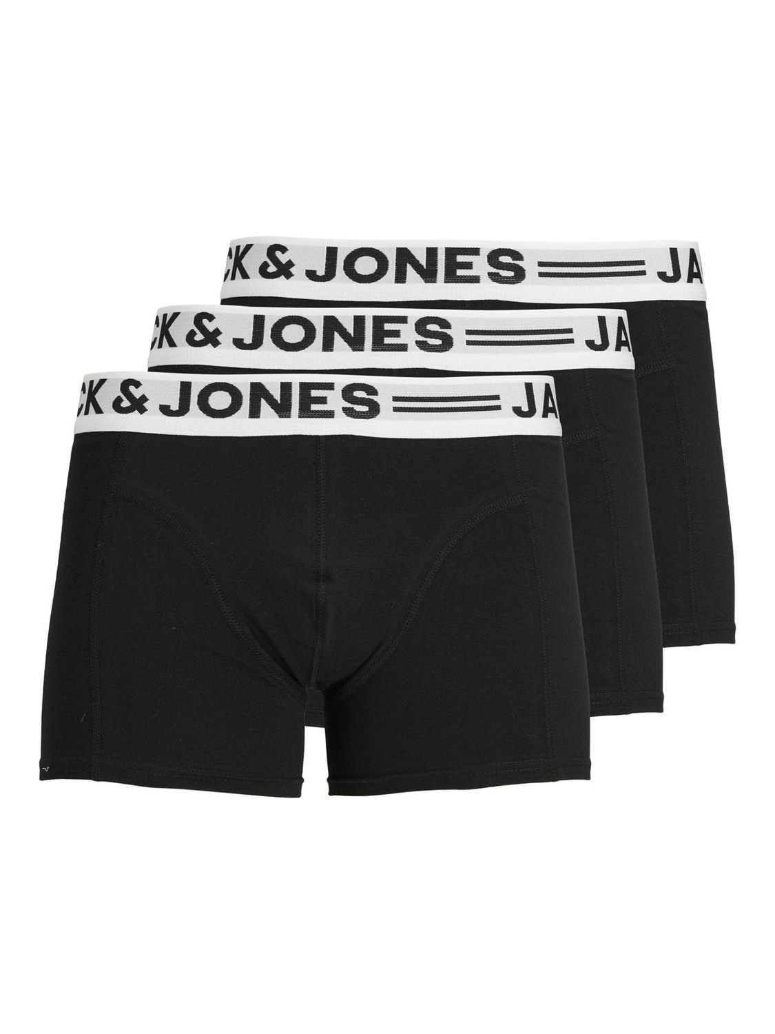 Jack Jones Male Ondergoed Sense Trunks 3 pack Noos