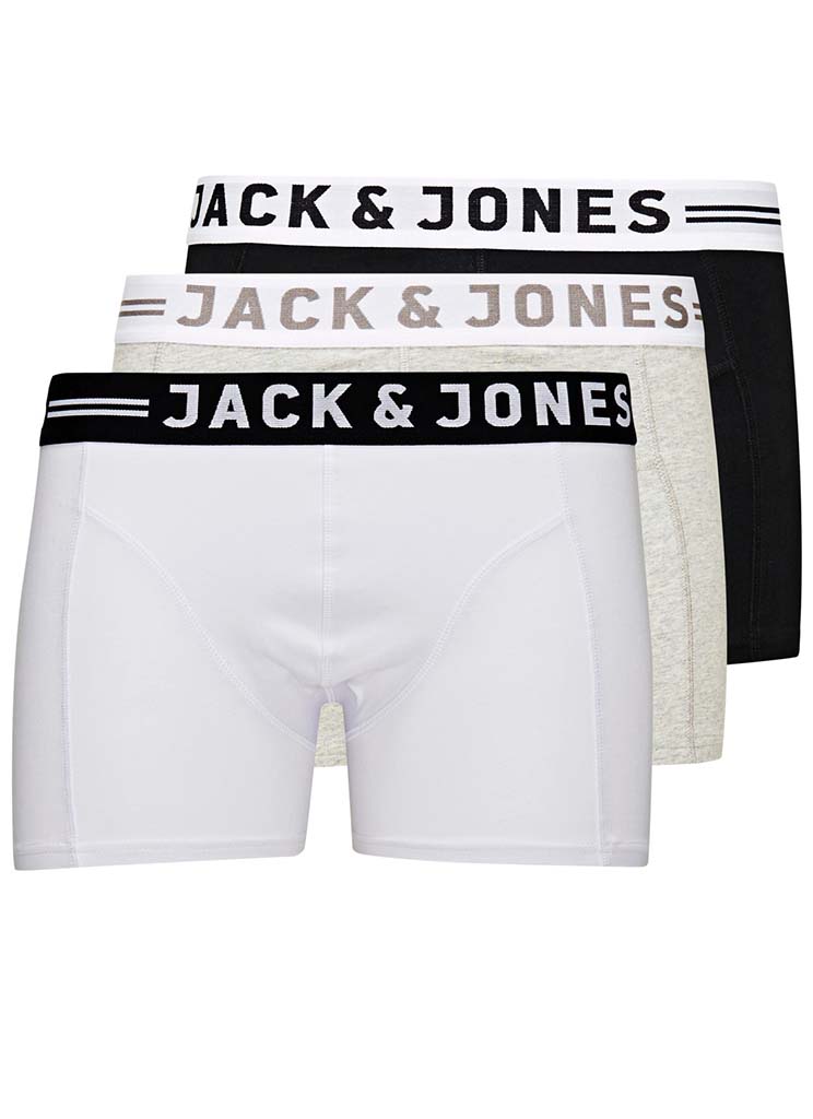 Jack Jones Male Ondergoed Sense Trunks 3 pack Noos