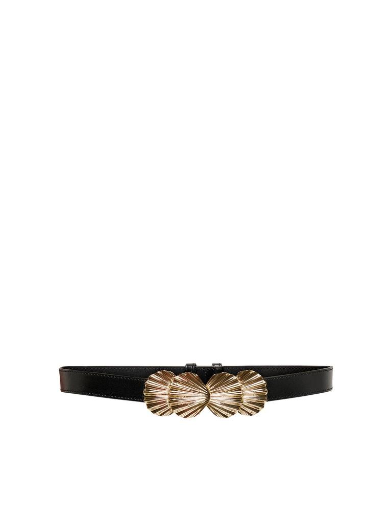 Only Onlmauve Pu Waist Belt Acc Riemen Black Light Gold Metal