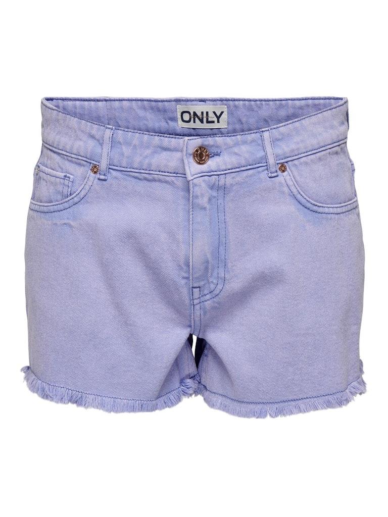 Only Onlyori Mw Acid Raw Shorts Pnt Korte Broeken Deep Periwinkle Acid Wash