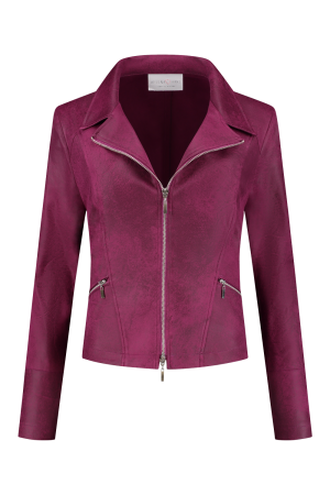 Helena Hart Helena Hart 7288 zipper biker Blazers framboos