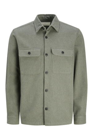 J&J Premium J&J Premium jprraymond melange solid ls overshirt sn 12263645 Overshirt cypress comfort fit