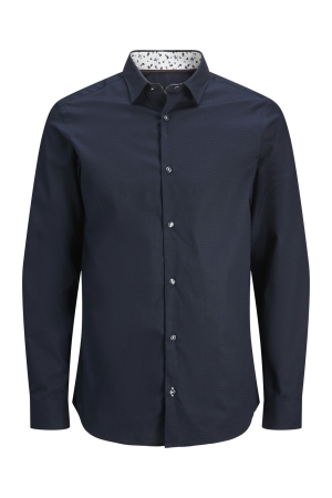 J&J Premium J&J Premium jprblaleeds print dobby l/s shirt ln 12268132 Overhemd night sky comfort fit