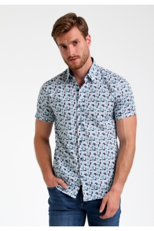 Gabbiano Gabbiano 335530 overhemd Overhemd 4001 bright blue